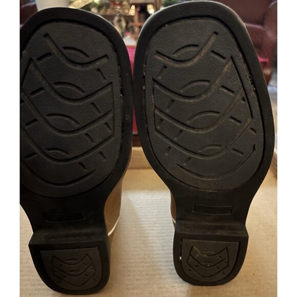 Cody James TAN/BLUE Square Toe Western Cowboy Boots BIG KID Size 6D - Picture 5 of 6